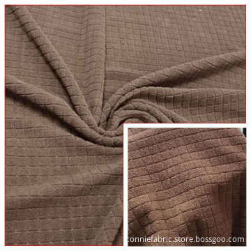 100% polyester polär fleece med laminerad check